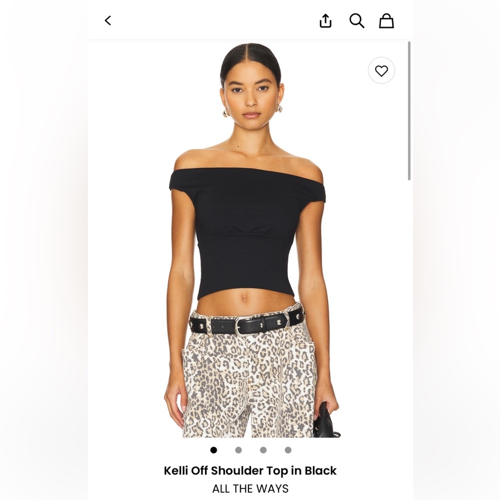 All The Ways Off-Shoulder Black Crop Top
